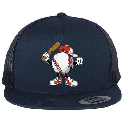 Baseball Boy Flat Bill Trucker Hat