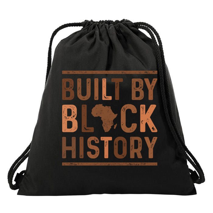 Built By Black History Drawstring Bag