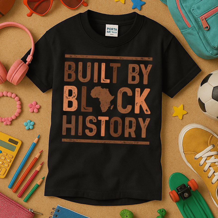 Built By Black History Kids T-Shirt