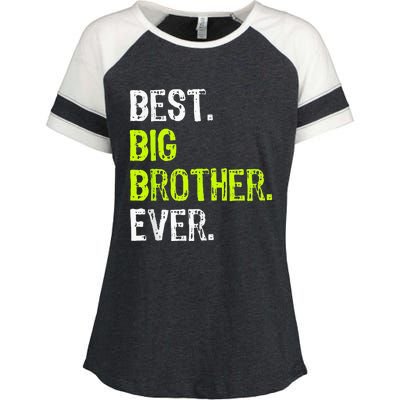 Best Big Brother Ever Teenager Older Sibling Enza Ladies Jersey Colorblock Tee