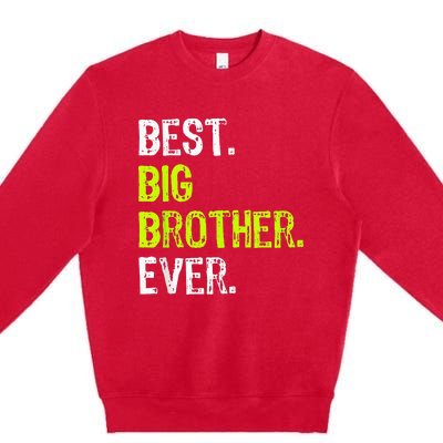 Best Big Brother Ever Teenager Older Sibling Premium Crewneck Sweatshirt