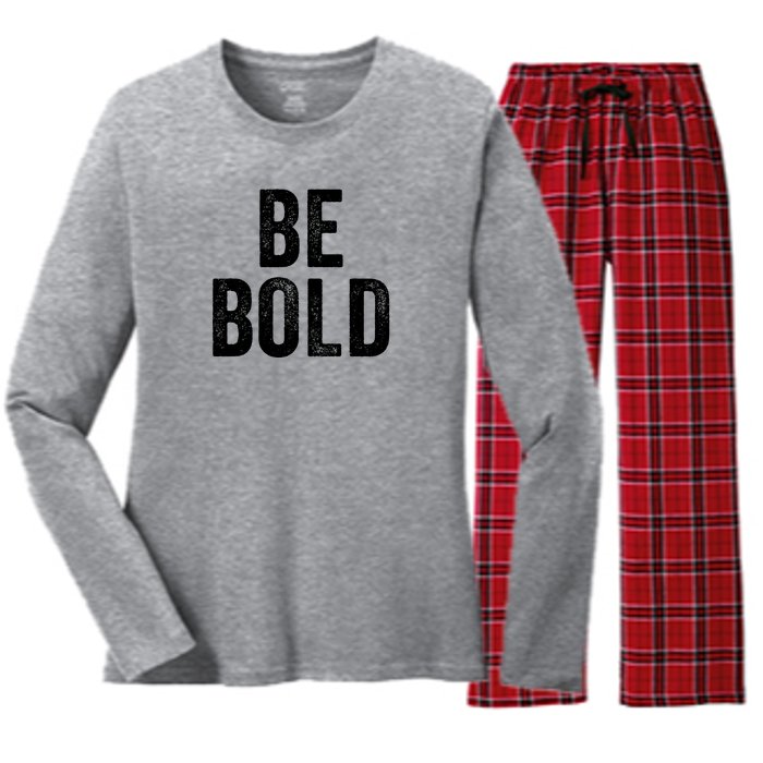 Be Bold Women's Long Sleeve Flannel Pajama Set 