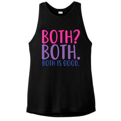 Both? Both. Both Is Good Funny Bisexual Pride Ladies PosiCharge Tri-Blend Wicking Tank