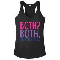 Both? Both. Both Is Good Funny Bisexual Pride Ladies PosiCharge Competitor Racerback Tank