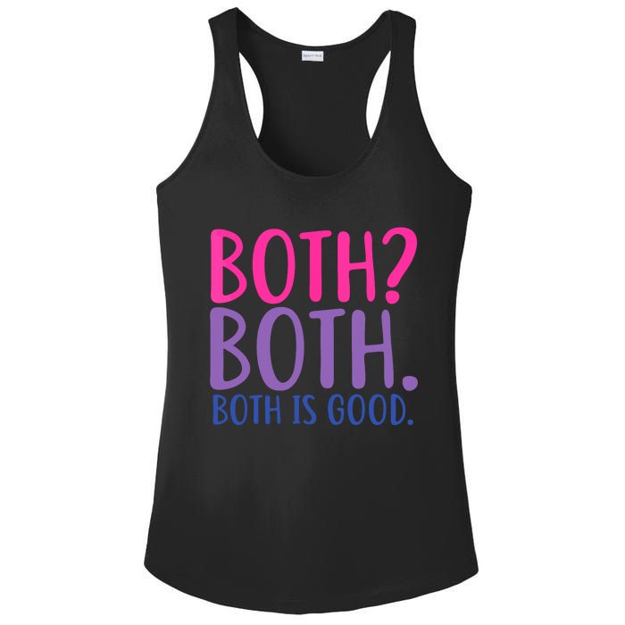 Both? Both. Both Is Good Funny Bisexual Pride Ladies PosiCharge Competitor Racerback Tank