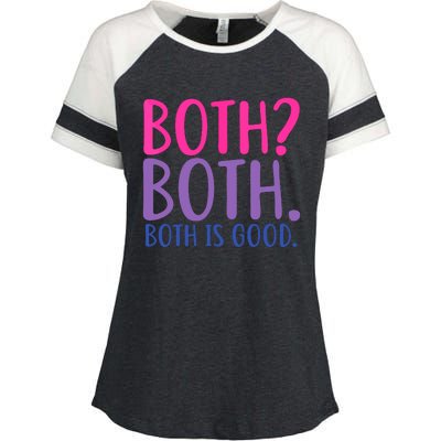 Both? Both. Both Is Good Funny Bisexual Pride Enza Ladies Jersey Colorblock Tee