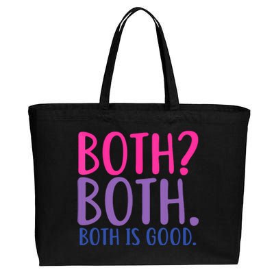 Both? Both. Both Is Good Funny Bisexual Pride Cotton Canvas Jumbo Tote