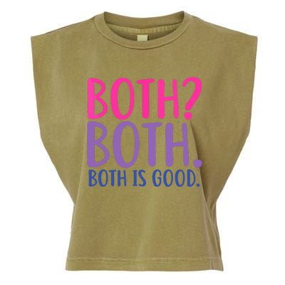 Both? Both. Both Is Good Funny Bisexual Pride Garment-Dyed Women's Muscle Tee