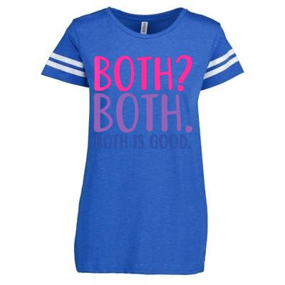 Both? Both. Both Is Good Funny Bisexual Pride Enza Ladies Jersey Football T-Shirt