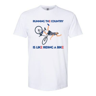 Biden Bike Bicycle Running The Country Is Like Riding A Bike Softstyle® CVC T-Shirt