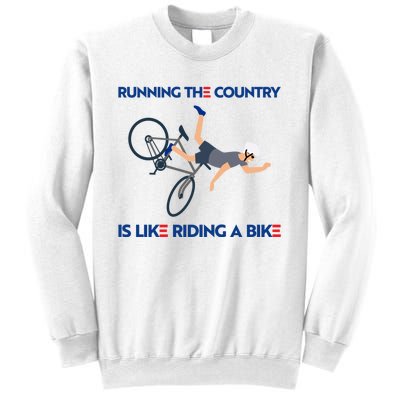 Biden Bike Bicycle Running The Country Is Like Riding A Bike Sweatshirt