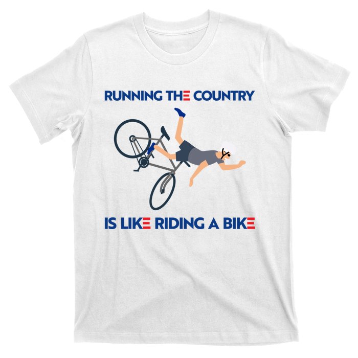 Biden Bike Bicycle Running The Country Is Like Riding A Bike T-Shirt