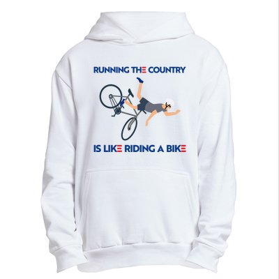 Biden Bike Bicycle Running The Country Is Like Riding A Bike Urban Pullover Hoodie