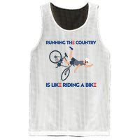 Biden Bike Bicycle Running The Country Is Like Riding A Bike Mesh Reversible Basketball Jersey Tank