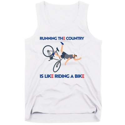 Biden Bike Bicycle Running The Country Is Like Riding A Bike Tank Top