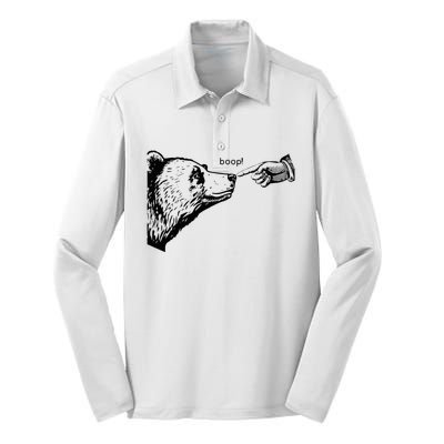 Boop Bear Silk Touch Performance Long Sleeve Polo