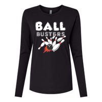 Bowling Ball Busters Womens Cotton Relaxed Long Sleeve T-Shirt