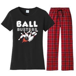 Bowling Ball Busters Women's Flannel Pajama Set