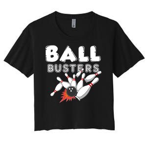 Bowling Ball Busters Women's Crop Top Tee