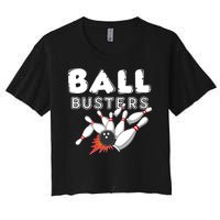 Bowling Ball Busters Women's Crop Top Tee