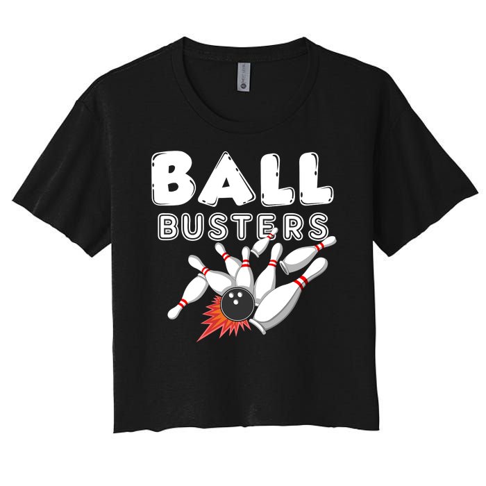 Bowling Ball Busters Women's Crop Top Tee