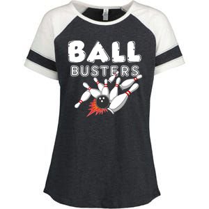 Bowling Ball Busters Enza Ladies Jersey Colorblock Tee