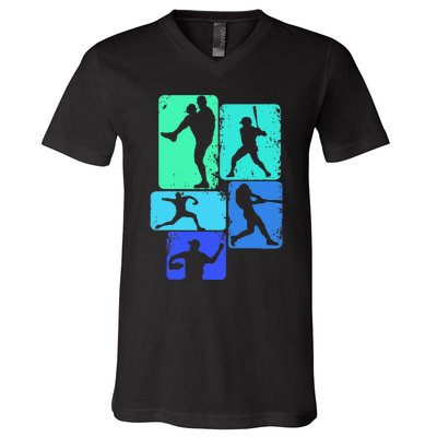 Baseball Batter V-Neck T-Shirt