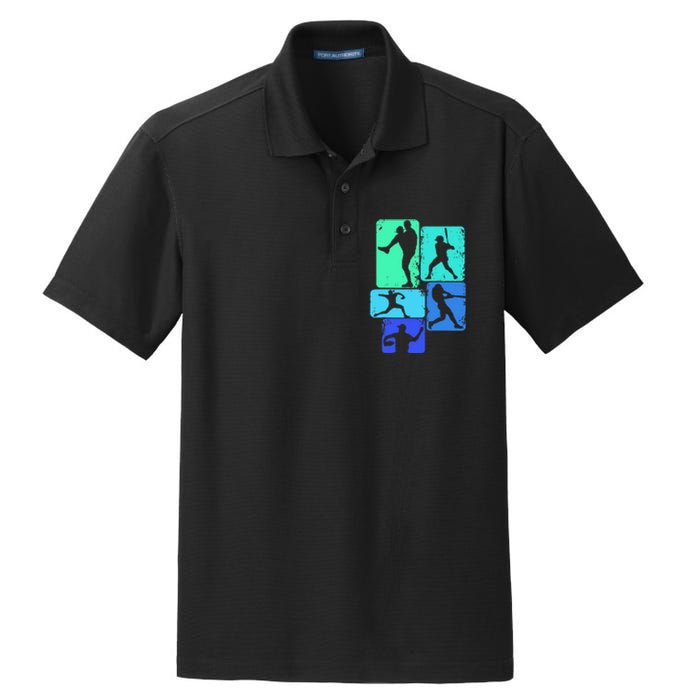 Baseball Batter Dry Zone Grid Polo