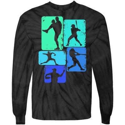 Baseball Batter Tie-Dye Long Sleeve Shirt