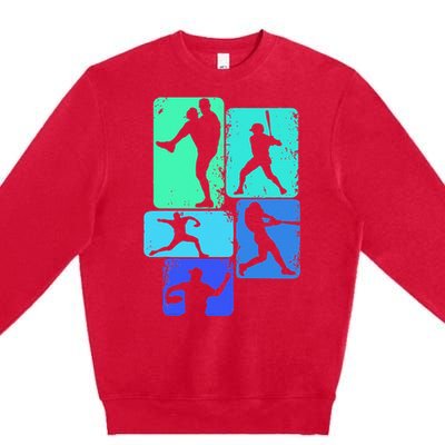 Baseball Batter Premium Crewneck Sweatshirt