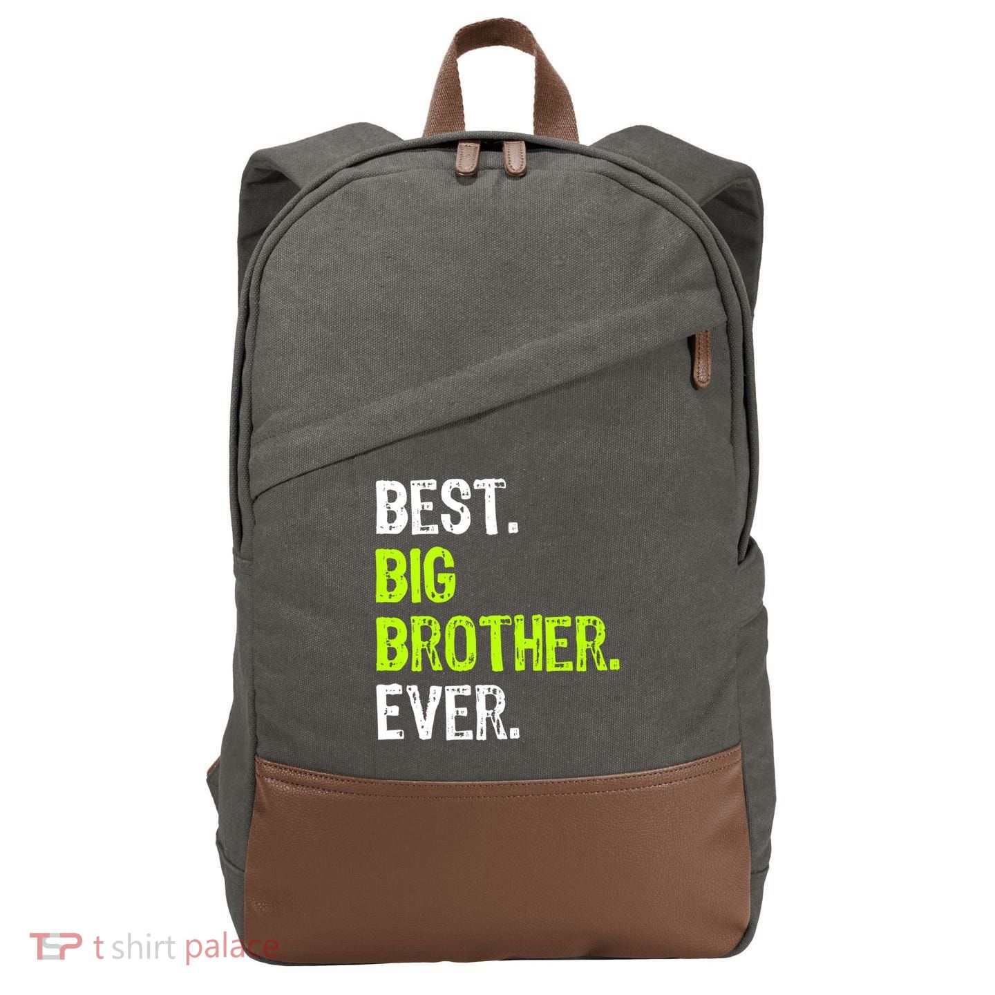 Best Big Brother Ever Nager Older Sibling Gift Cotton Canvas Backpack