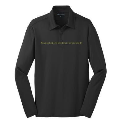 Bleach Blonde Bad Built Butch Body Silk Touch Performance Long Sleeve Polo