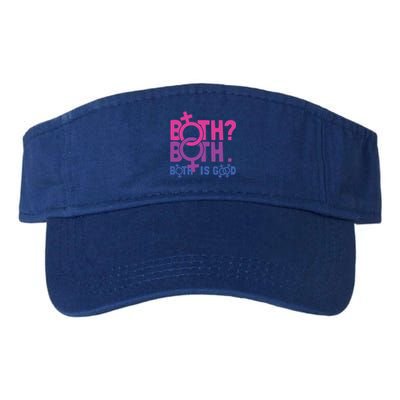 Both? Both Both Is Good Bi Pride Humor Bisexual Pride Gift Valucap Bio-Washed Visor