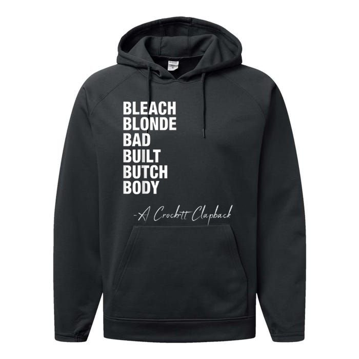 Bleach Blonde Bad Built Butch Body Performance Fleece Hoodie