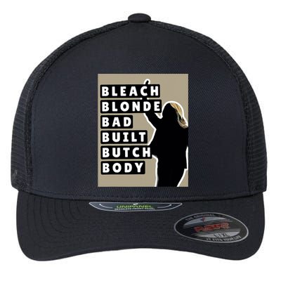 Bleach Blonde Bad Built Butch Body Flexfit Unipanel Trucker Cap