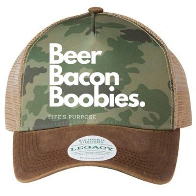 Beer Bacon Boobies Premium Legacy Tie Dye Trucker Hat