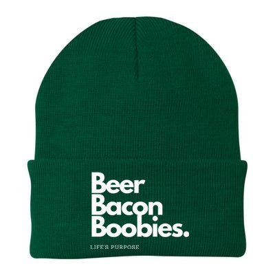 Beer Bacon Boobies Premium Knit Cap Winter Beanie