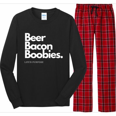 Beer Bacon Boobies Premium Long Sleeve Pajama Set