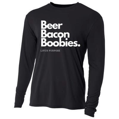 Beer Bacon Boobies Premium Cooling Performance Long Sleeve Crew