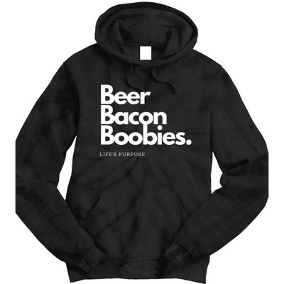 Beer Bacon Boobies Premium Tie Dye Hoodie