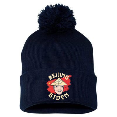 Beijing Biden Pom Pom 12in Knit Beanie