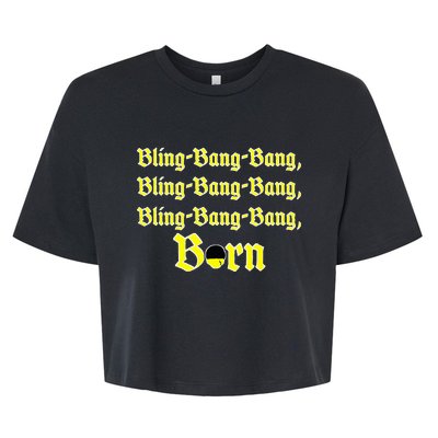 Bling Bang Bang Born Bella+Canvas Jersey Crop Tee