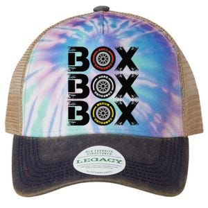 Box Box Box F1 Tyre Compound V2 Design Car Lover Legacy Tie Dye Trucker Hat