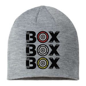 Box Box Box F1 Tyre Compound V2 Design Car Lover Sustainable Beanie