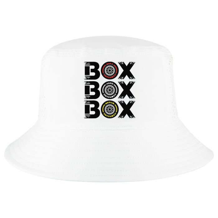 Box Box Box F1 Tyre Compound V2 Design Car Lover Cool Comfort Performance Bucket Hat