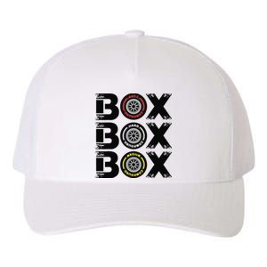 Box Box Box F1 Tyre Compound V2 Design Car Lover Yupoong Adult 5-Panel Trucker Hat