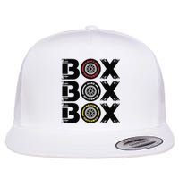 Box Box Box F1 Tyre Compound V2 Design Car Lover Flat Bill Trucker Hat