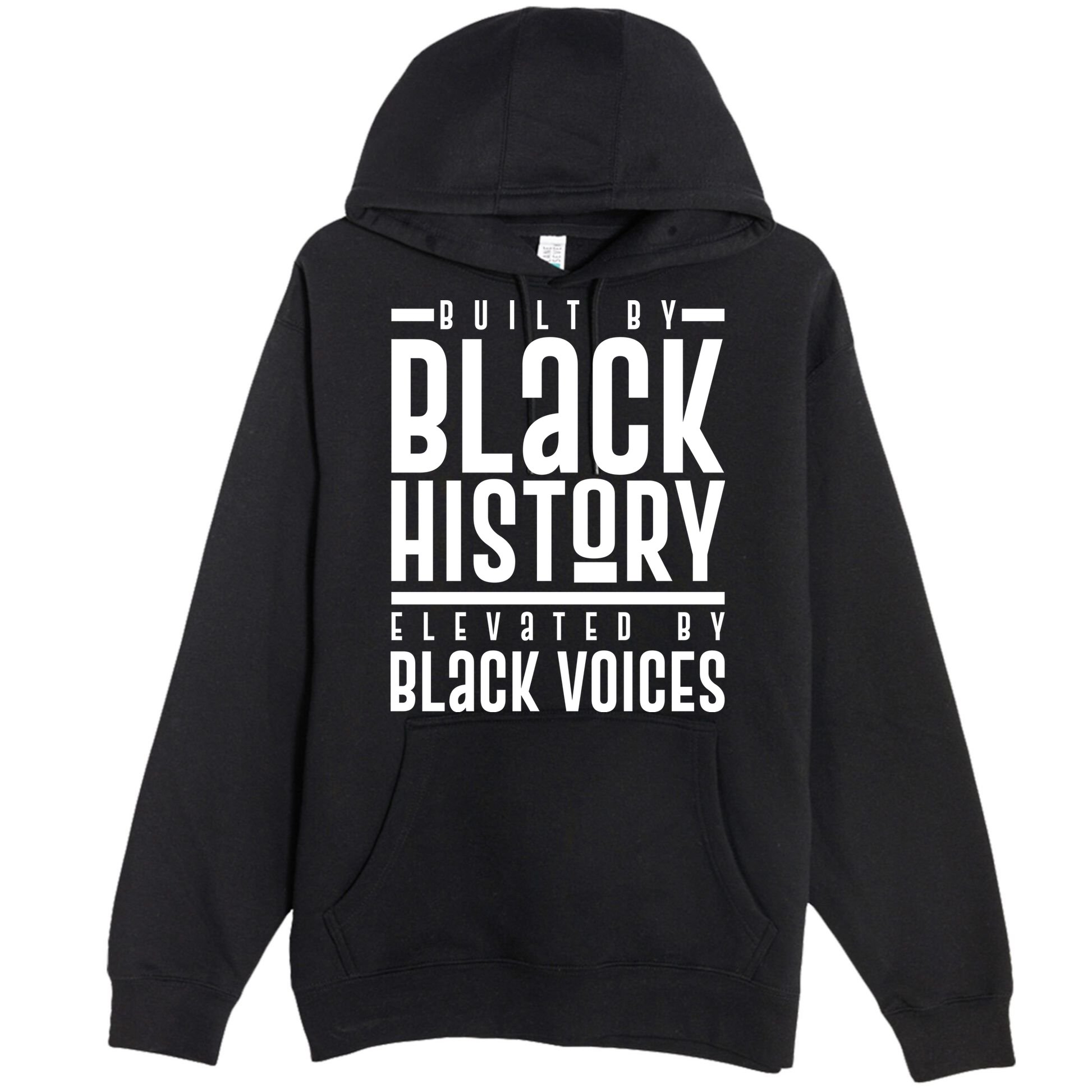 Built By Black History Elevated By Black Voices Premium Pullover Hoodie