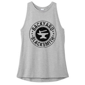 Backyard Blacksmith Blacksmithing Forge Forging Gift Ladies PosiCharge Tri-Blend Wicking Tank