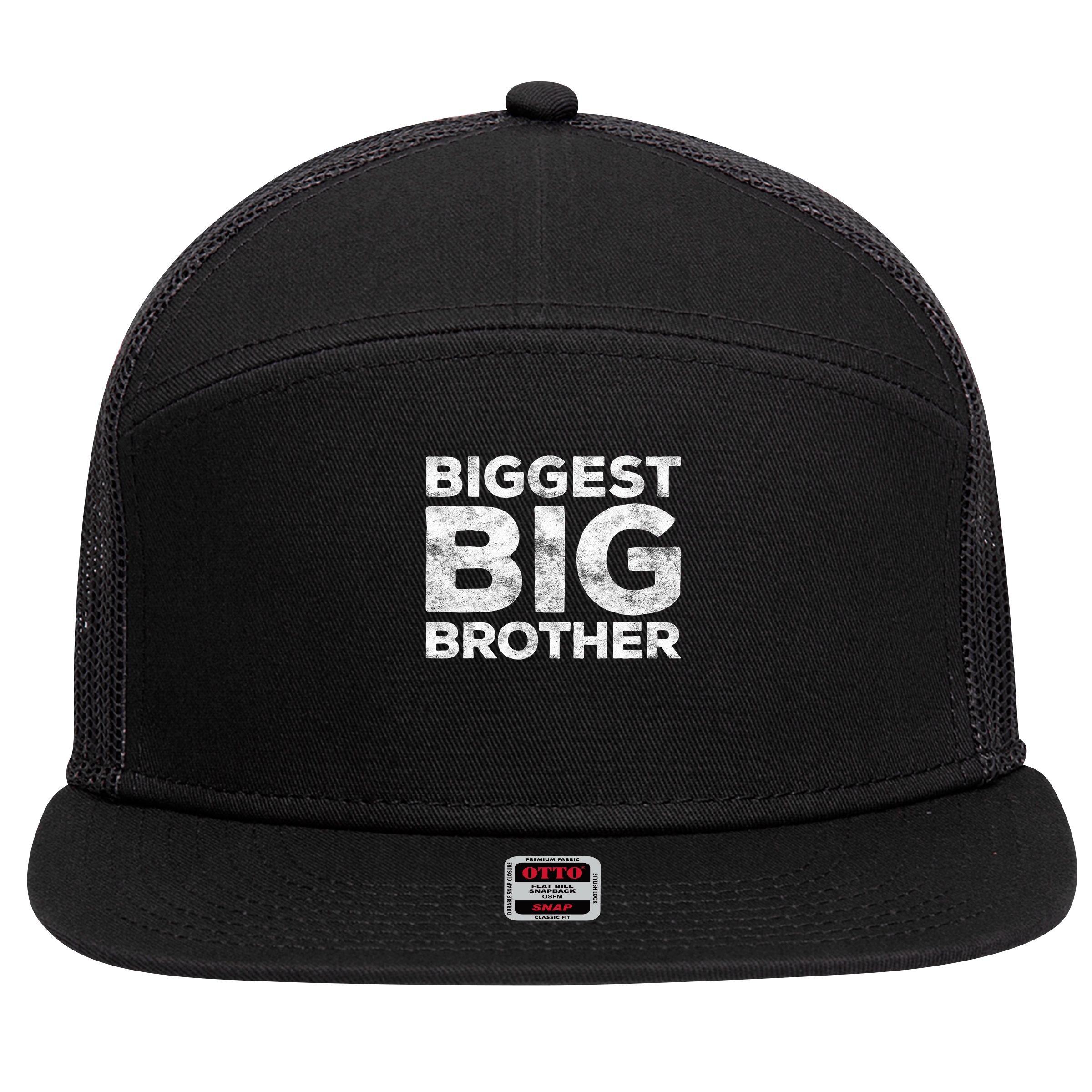 Biggest Big Brother Brother To Be 7 Panel Mesh Trucker Snapback Hat